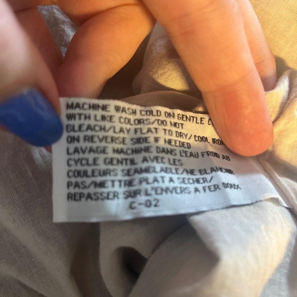 Tulle for Anthropologie Blue and White Floral Midi Dress with Ruched Waist - Picture 10 of 10